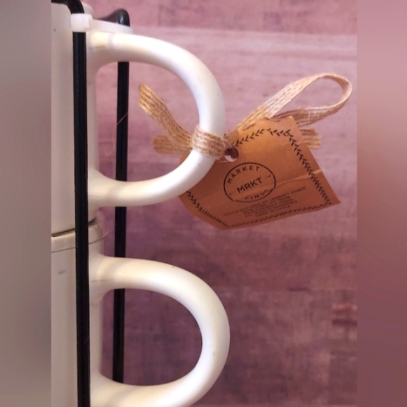 SALE! NWT Boho Evil Eye Set Stackable Coffee Mugs/Tea Cups Metal Organizer Stand - Picture 12 of 16